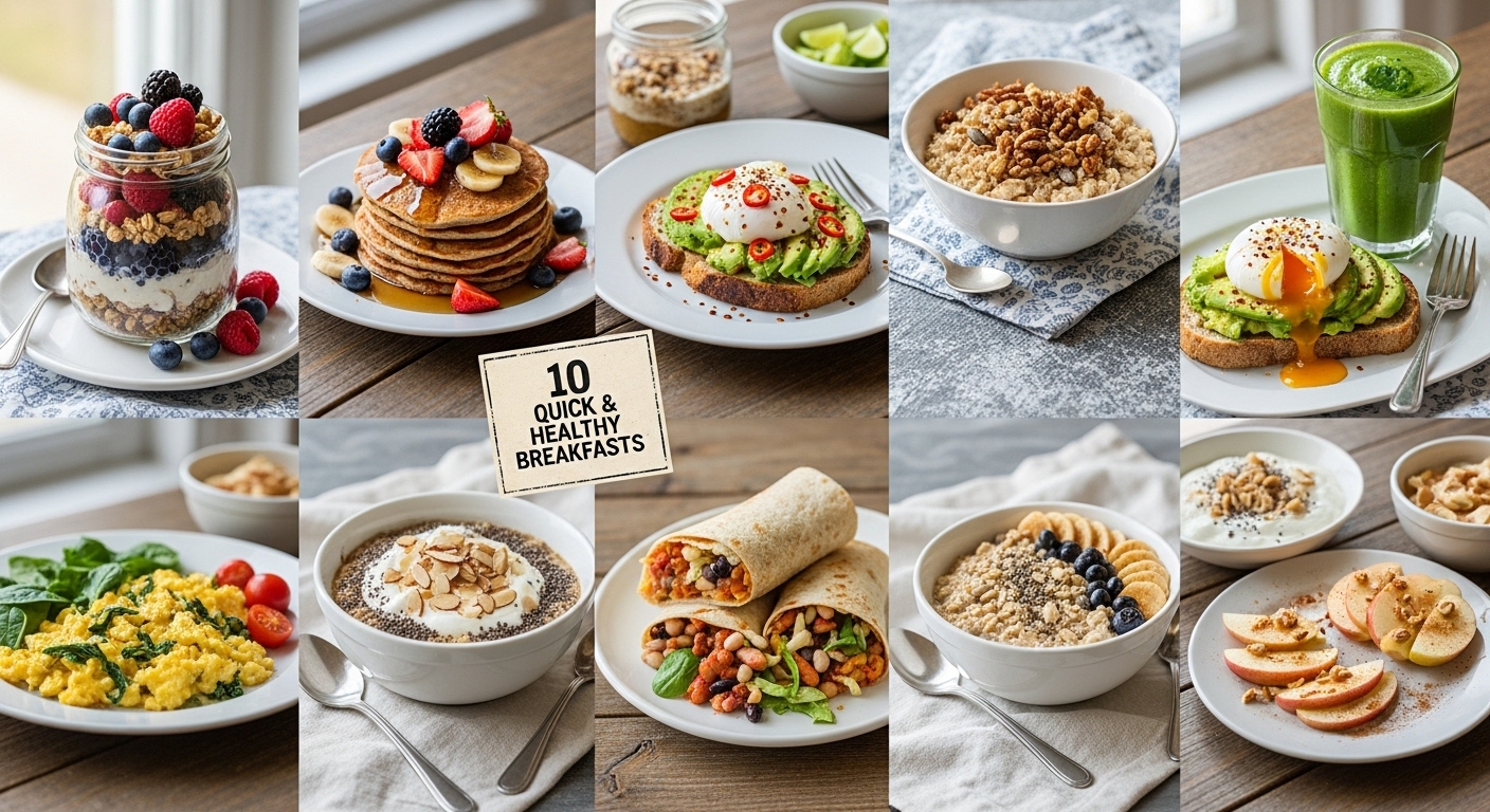 10 Quick and Healthy Breakfast Ideas for Busy Mornings 10 Quick and Healthy Breakfast Ideas for Busy Mornings